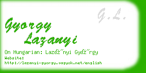 gyorgy lazanyi business card